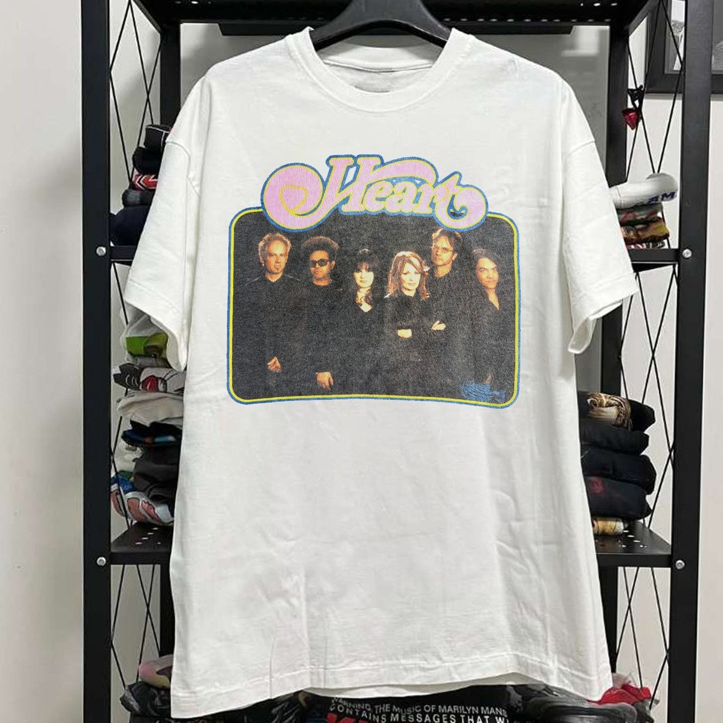 Streetwear Brand Heart - Heart Band Hard Rock Short-sleeved T-shirt,
