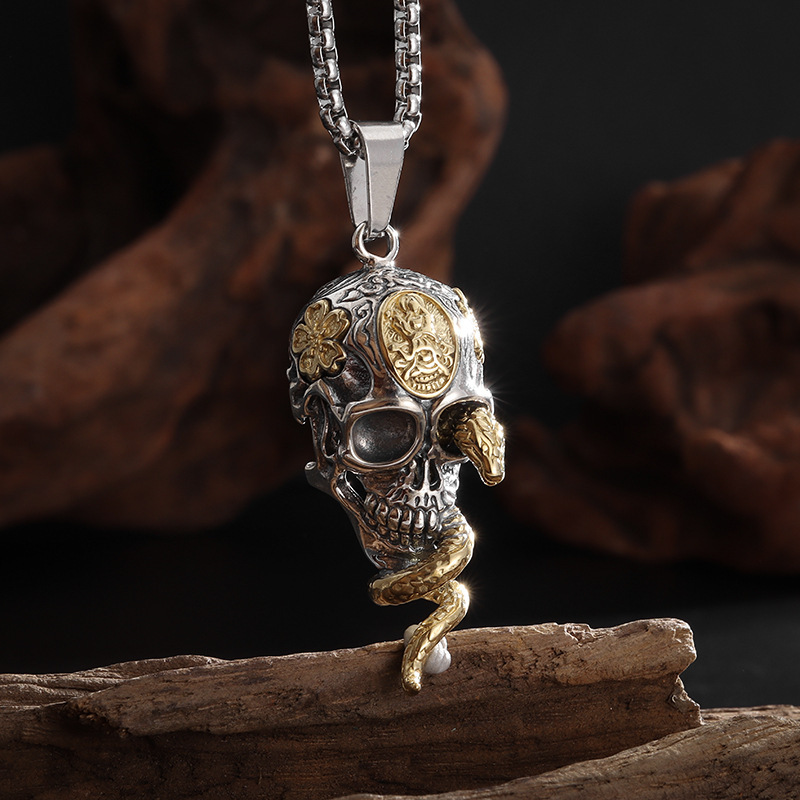 Gothic Streetwear Brand - Vintage Gothic pendant necklace featuring a