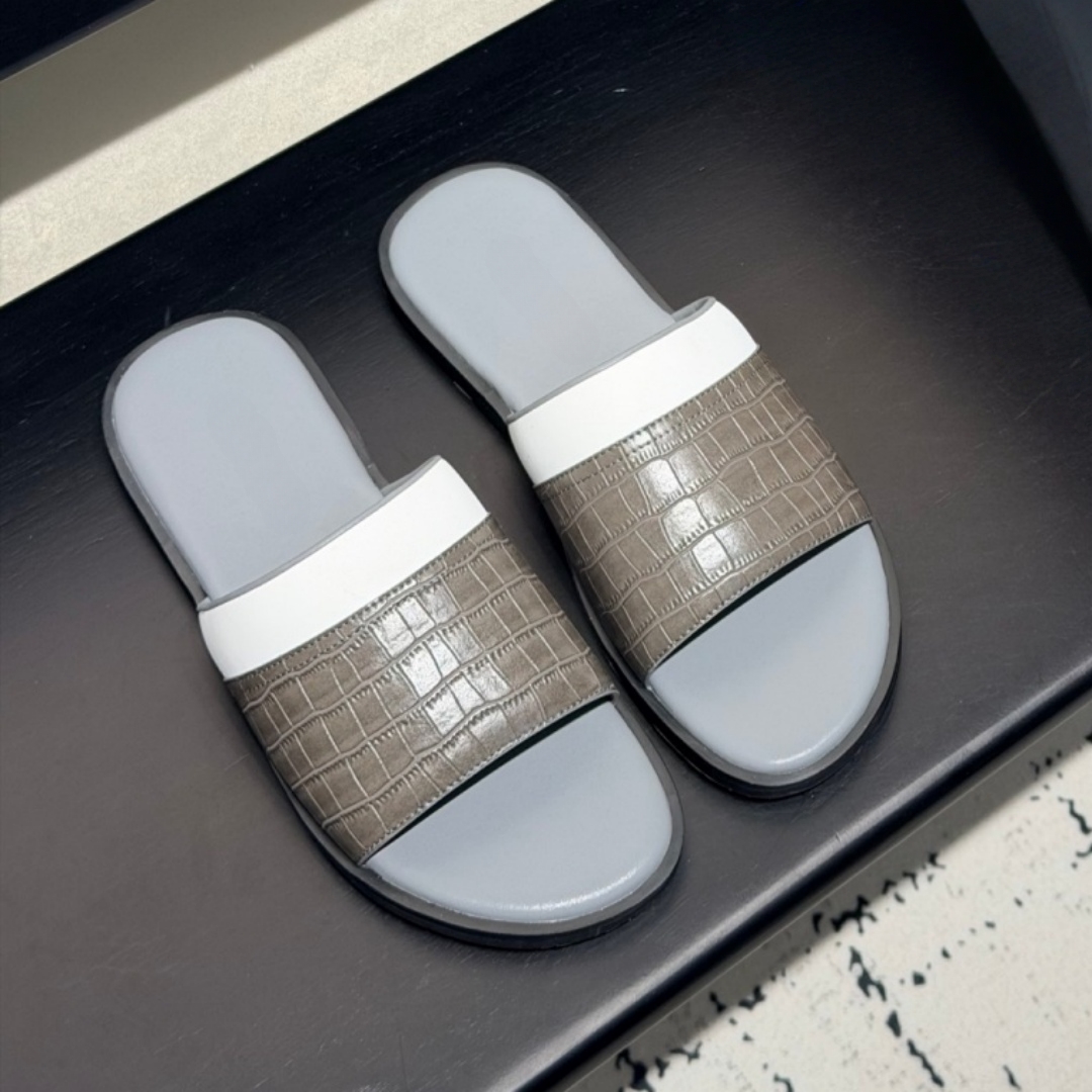 Streetwear Brand Luxury - Handmade Cowhide Sandals Luxury Brand Men's
