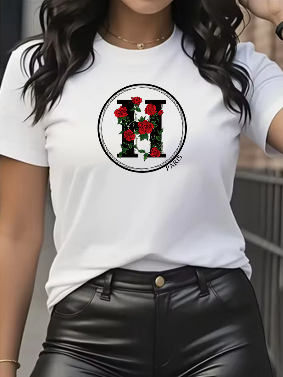 Women's T-Shirt Leisure Fashio - Streetwear Brand Tees บทวิจารณ์และราคา