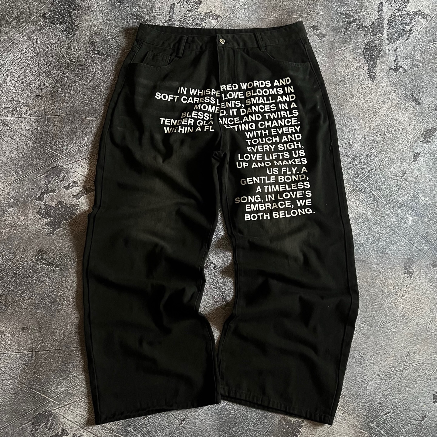 American Pattern Letter Jeans  - Streetwear Zipper บทวิจารณ์และราคา
