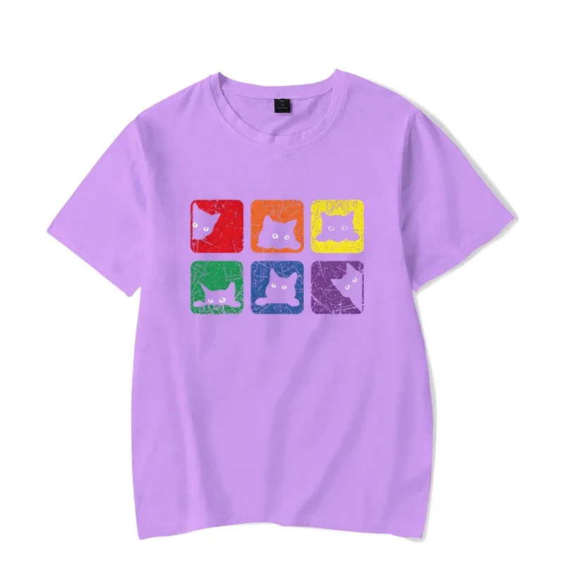 Short Sleeve Tees Men's T-shir - Streetwear Brand Cat บทวิจารณ์และราคา