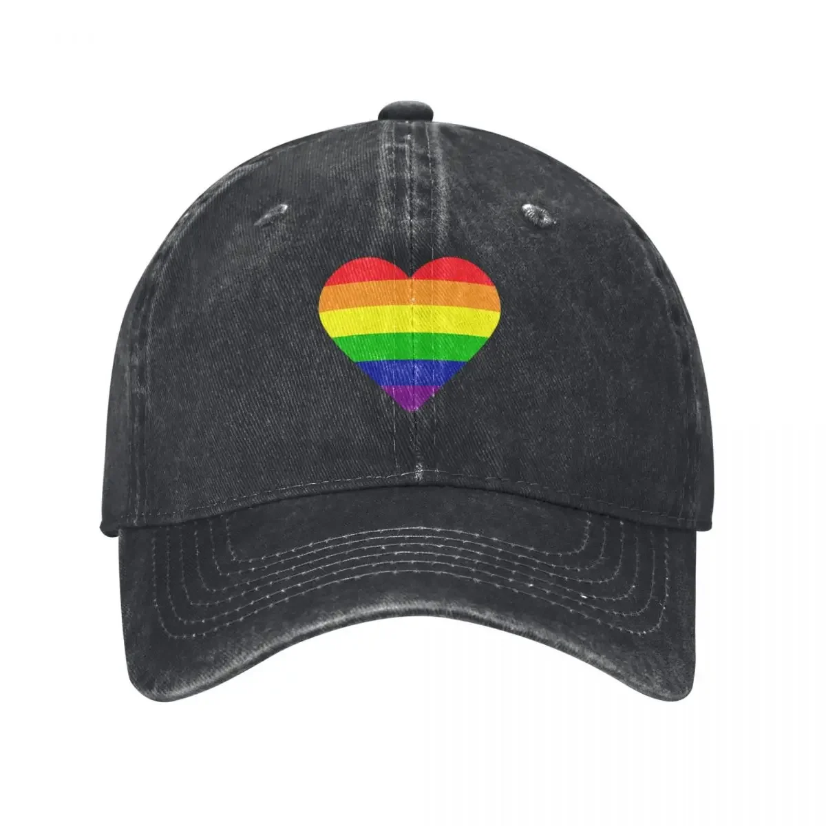 Pride Flag Heart Baseball Cap  - Streetwear Brand Heart บทวิจารณ์และราคา