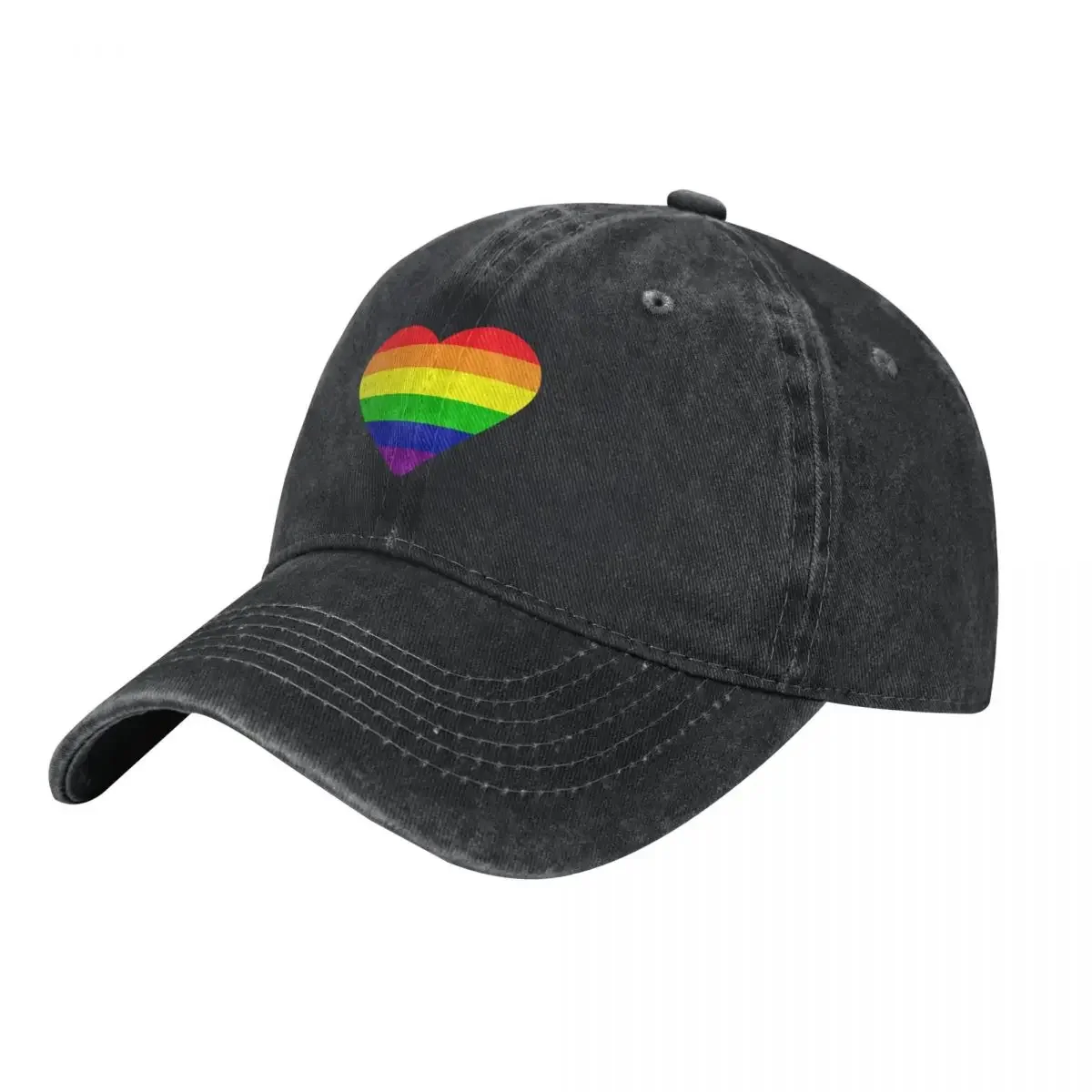 Pride Flag Heart Baseball Cap  - Streetwear Brand Heart บทวิจารณ์และราคา