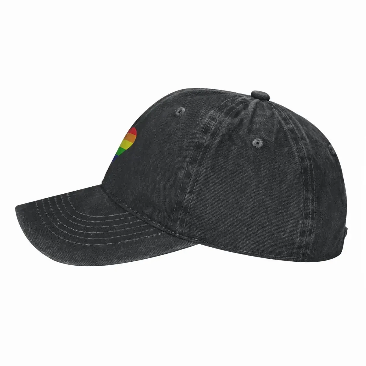 Pride Flag Heart Baseball Cap  - Streetwear Brand Heart บทวิจารณ์และราคา