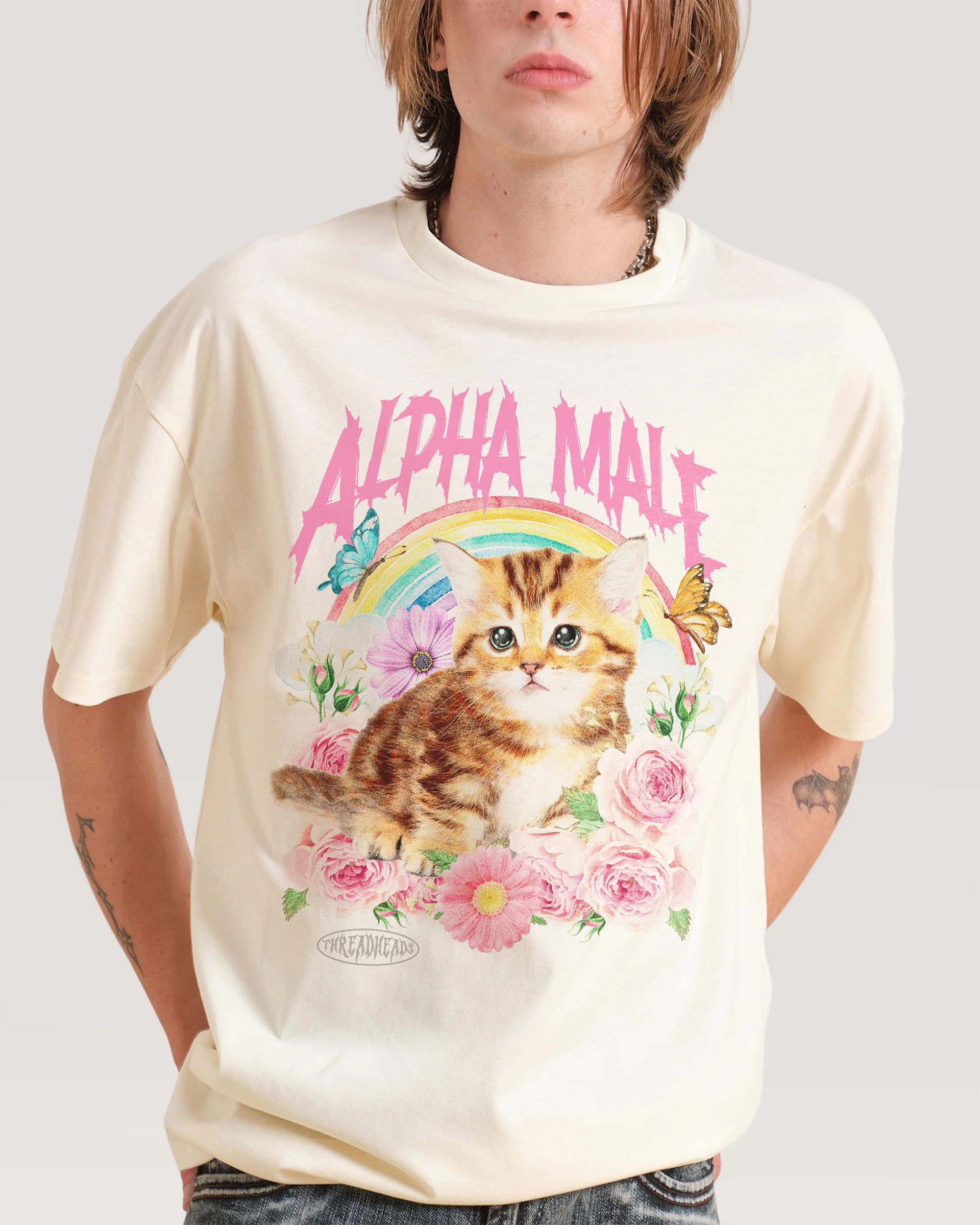 Alpha Male Fun Cute Cat Illust - Streetwear Brand Cat บทวิจารณ์และราคา