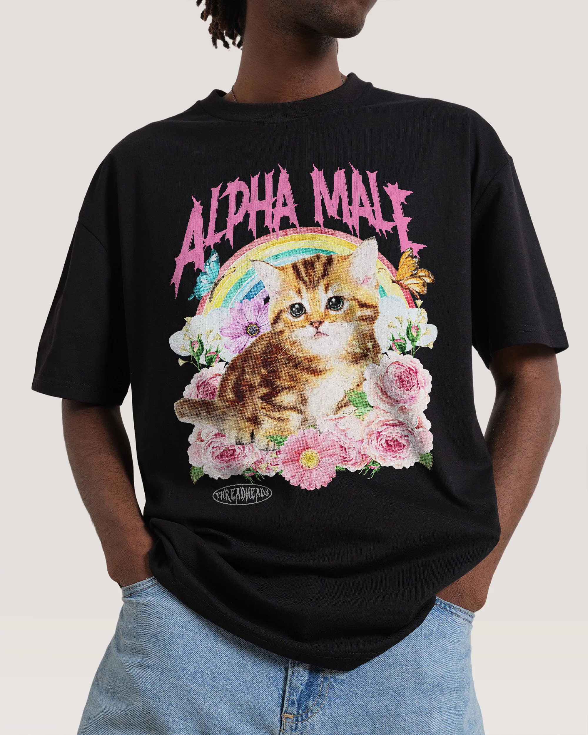 Alpha Male Fun Cute Cat Illust - Streetwear Brand Cat บทวิจารณ์และราคา