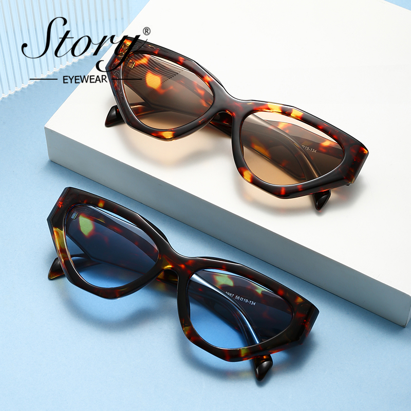 STORY Trendy Large Cat Eye Sun - Streetwear Brand Cat บทวิจารณ์และราคา
