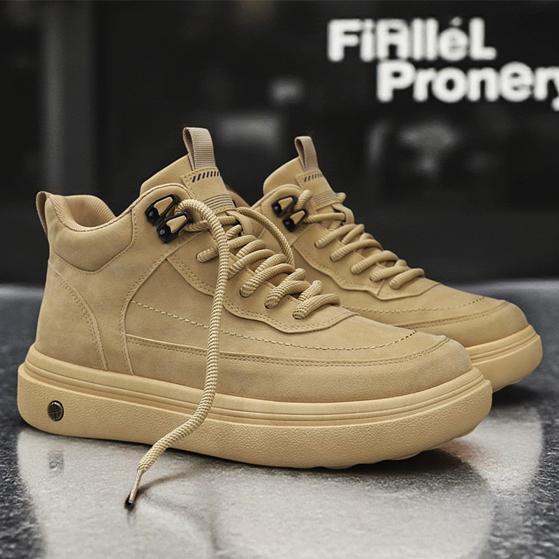 Mens Oxford Boots Casual High  - Streetwear Zipper บทวิจารณ์และราคา