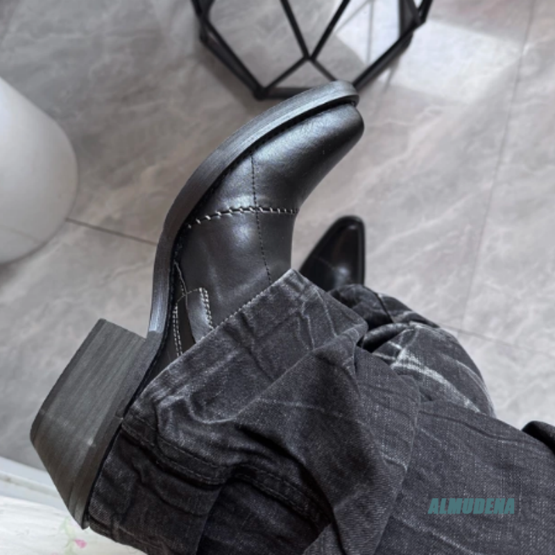 Street Style Black Leather Ank - Streetwear Zipper บทวิจารณ์และราคา