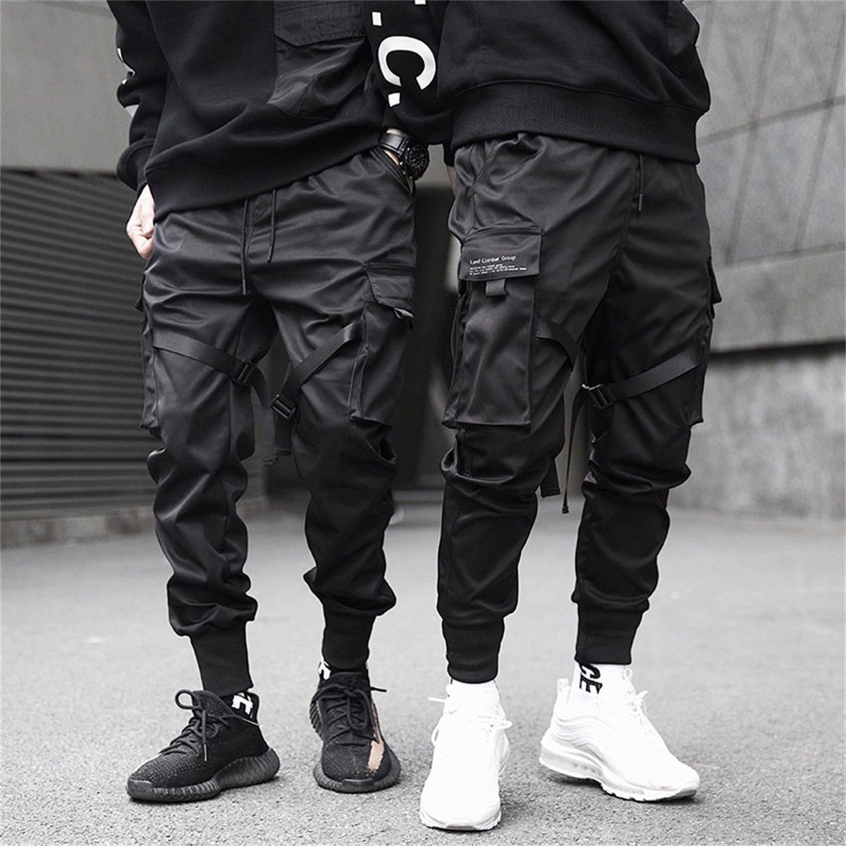 Black Hip Hop Cargo Pants Summ - Gothic Streetwear Brand บทวิจารณ์และราคา