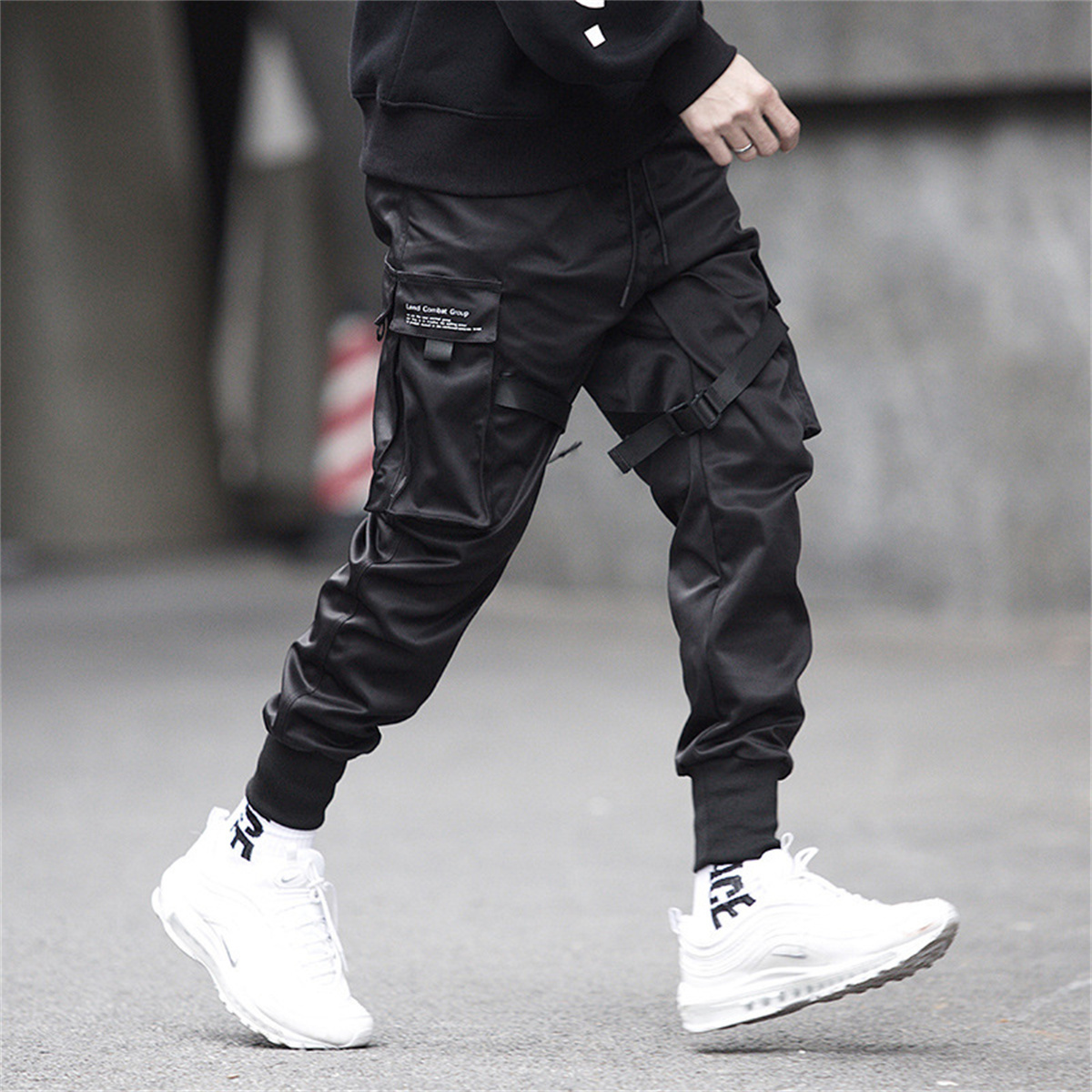 Black Hip Hop Cargo Pants Summ - Gothic Streetwear Brand บทวิจารณ์และราคา