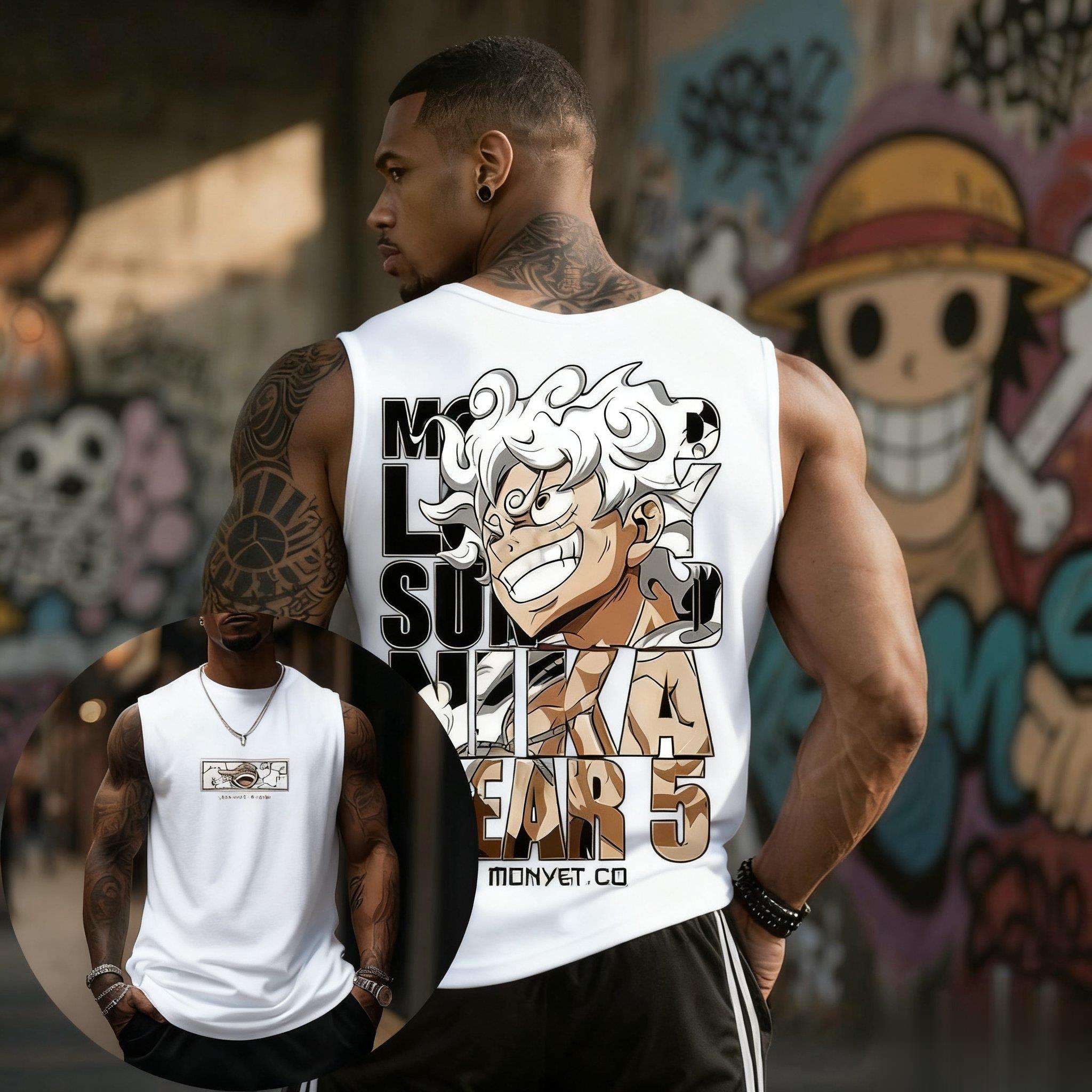 One Piece Luffy Gear 5 Tank To - Good Streetwear Brand บทวิจารณ์และราคา