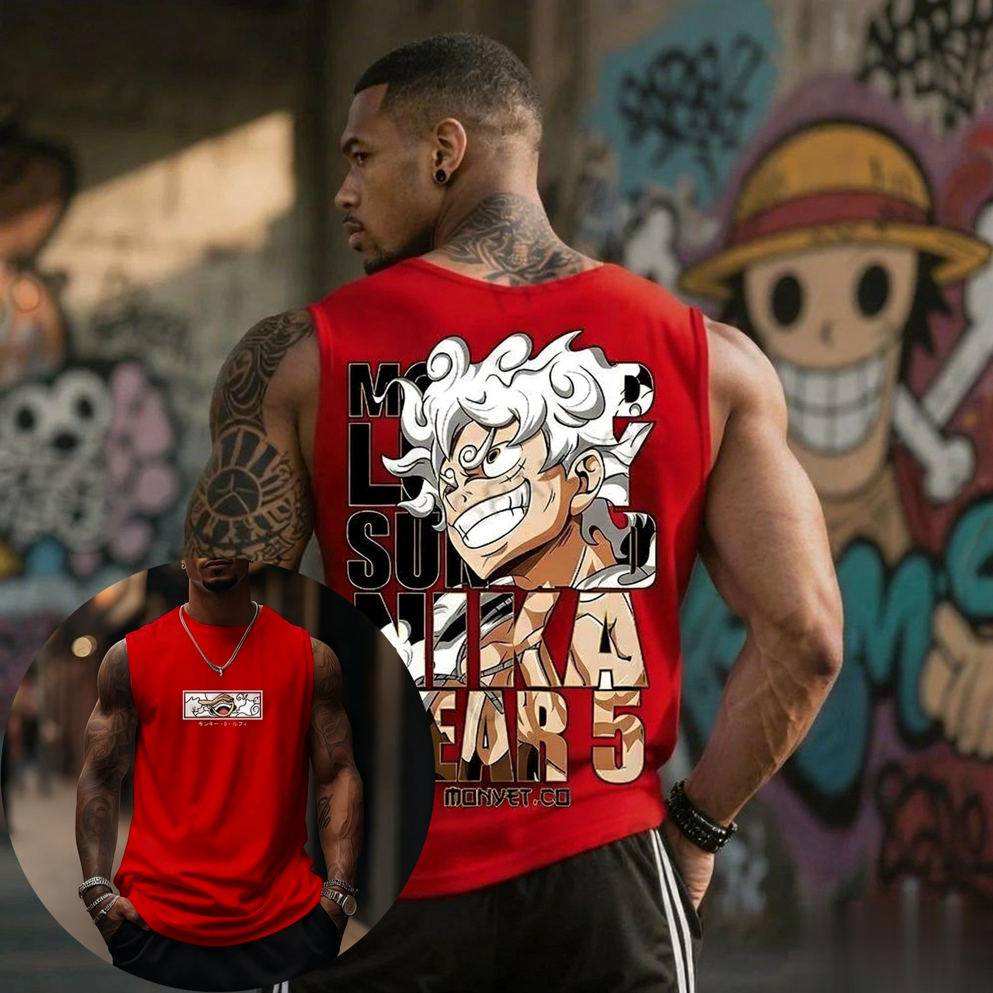 One Piece Luffy Gear 5 Tank To - Good Streetwear Brand บทวิจารณ์และราคา