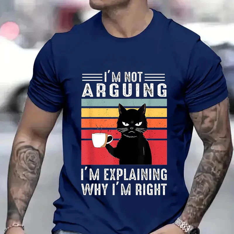 Funny Cat Coffee Tshirts Black - Streetwear Brand Cat บทวิจารณ์และราคา