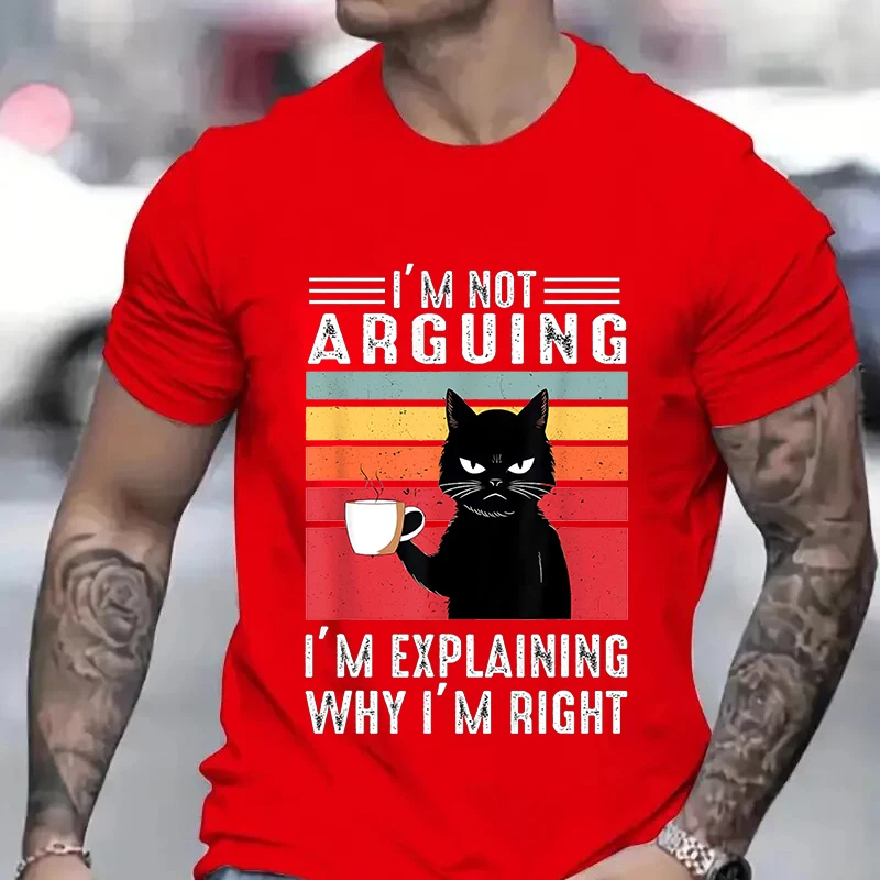 Funny Cat Coffee Tshirts Black - Streetwear Brand Cat บทวิจารณ์และราคา