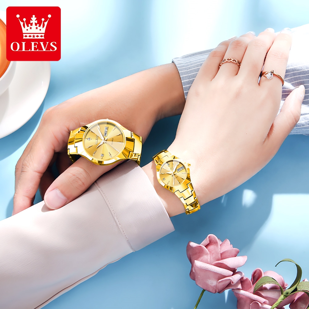 OLEVS TOP Brand Gold Watches f - Streetwear Brand Luxury บทวิจารณ์และราคา