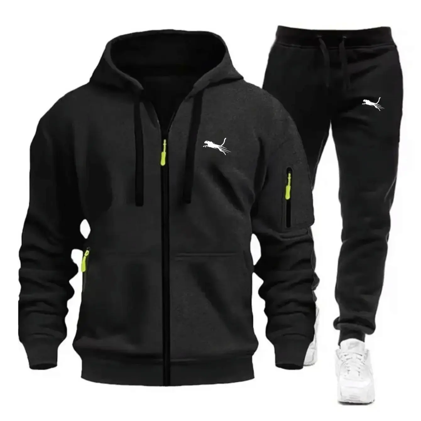 Men Casual Sweatshirt Suit Dai - Streetwear Zipper บทวิจารณ์และราคา