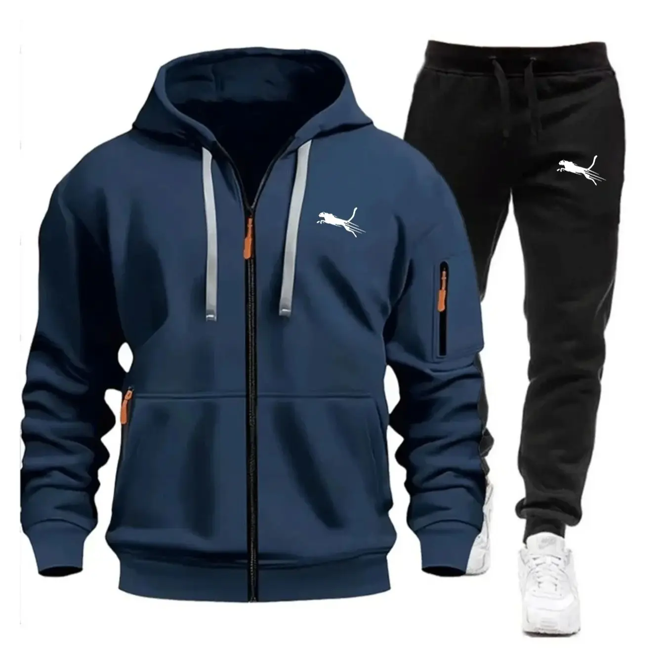Men Casual Sweatshirt Suit Dai - Streetwear Zipper บทวิจารณ์และราคา