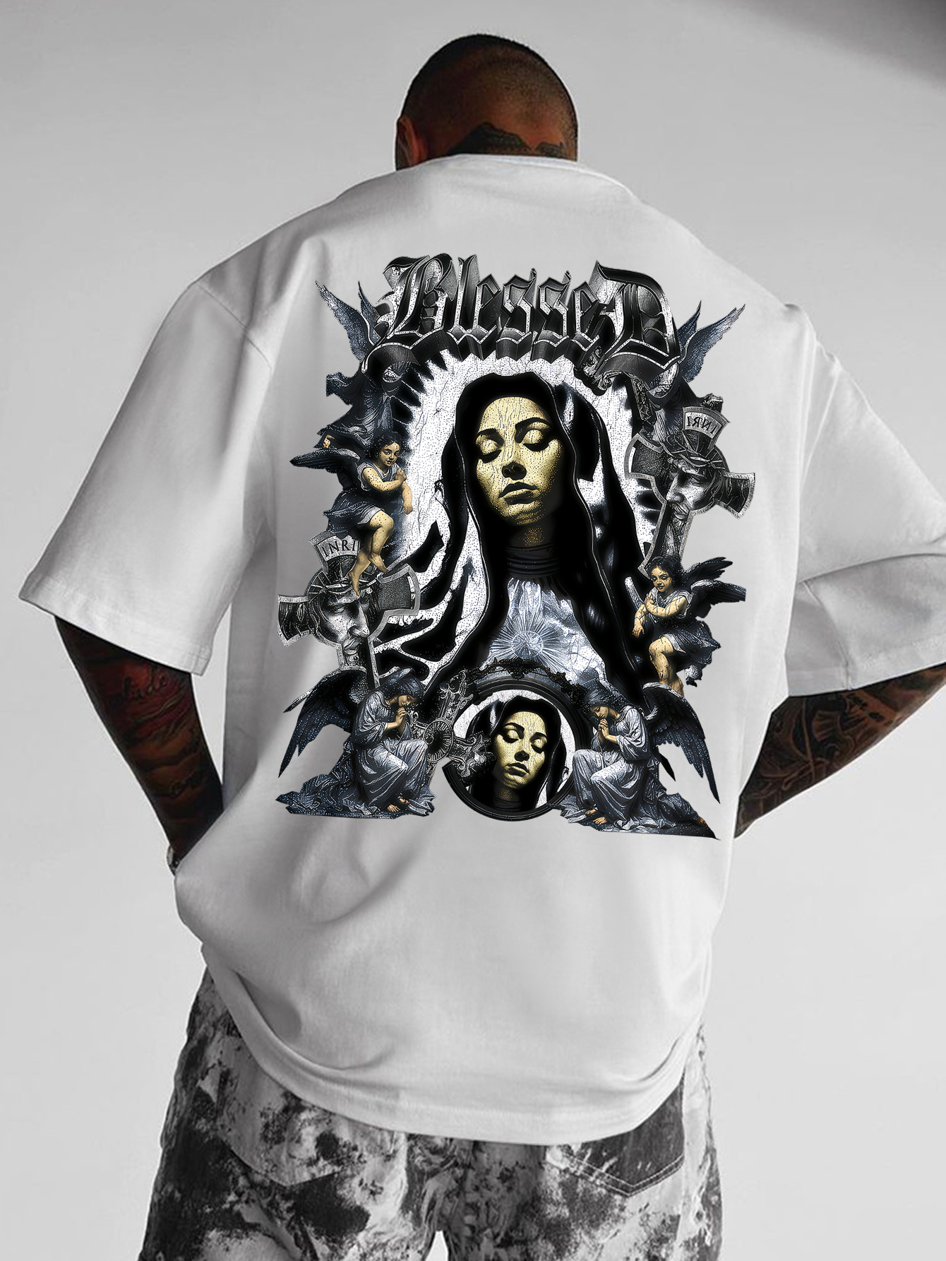 Men's Oversized Gothic Christi - Gothic Streetwear Brand บทวิจารณ์และราคา