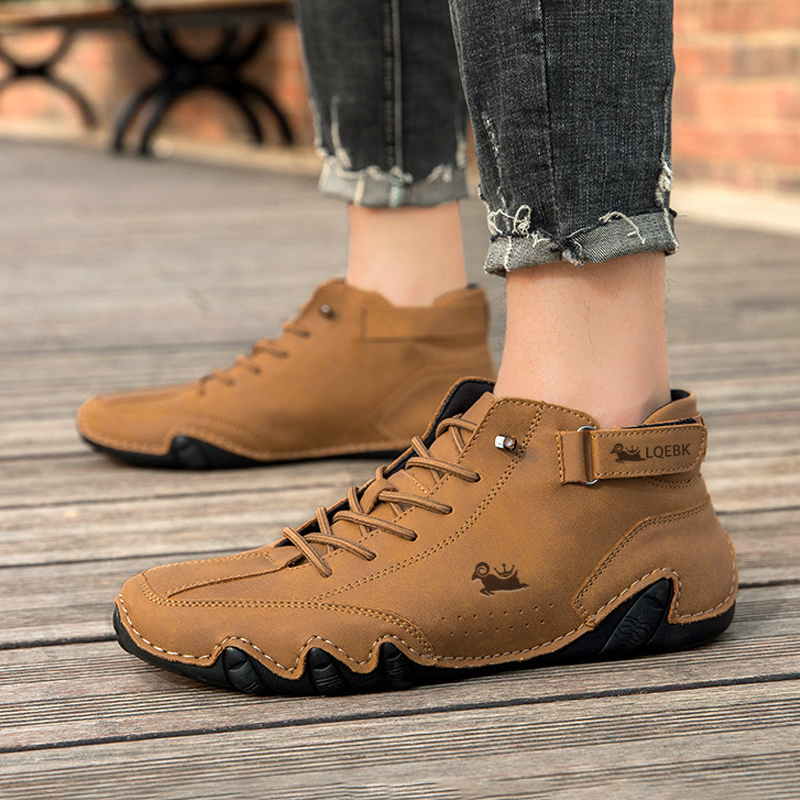 Leather Shoes for Men Casual S - Streetwear Brand Luxury บทวิจารณ์และราคา