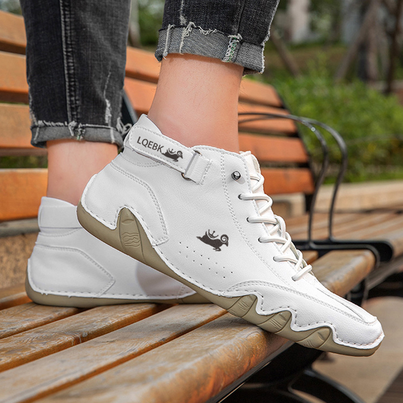 Leather Shoes for Men Casual S - Streetwear Brand Luxury บทวิจารณ์และราคา