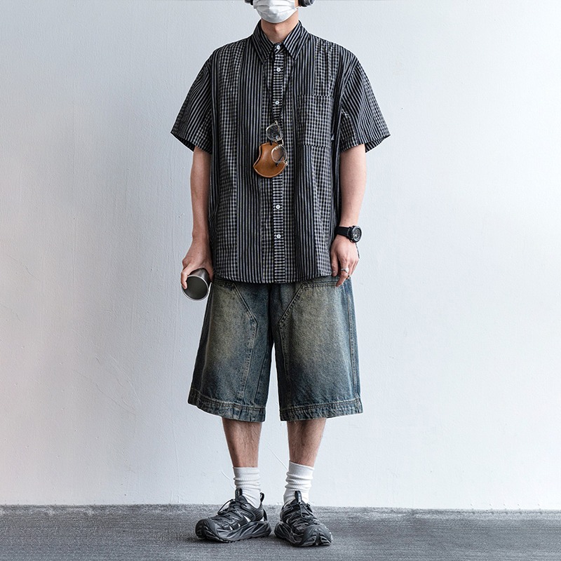 Heavyweight Washed Denim Short - Streetwear Brand Niche บทวิจารณ์และราคา