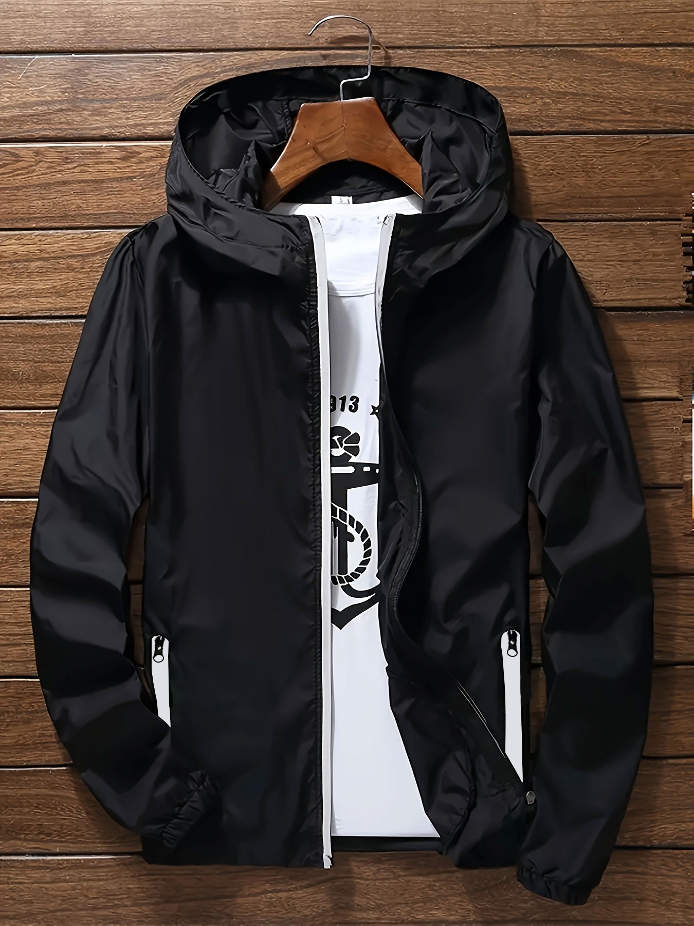 Men's Premium Lightweight Hood - Streetwear Zipper บทวิจารณ์และราคา