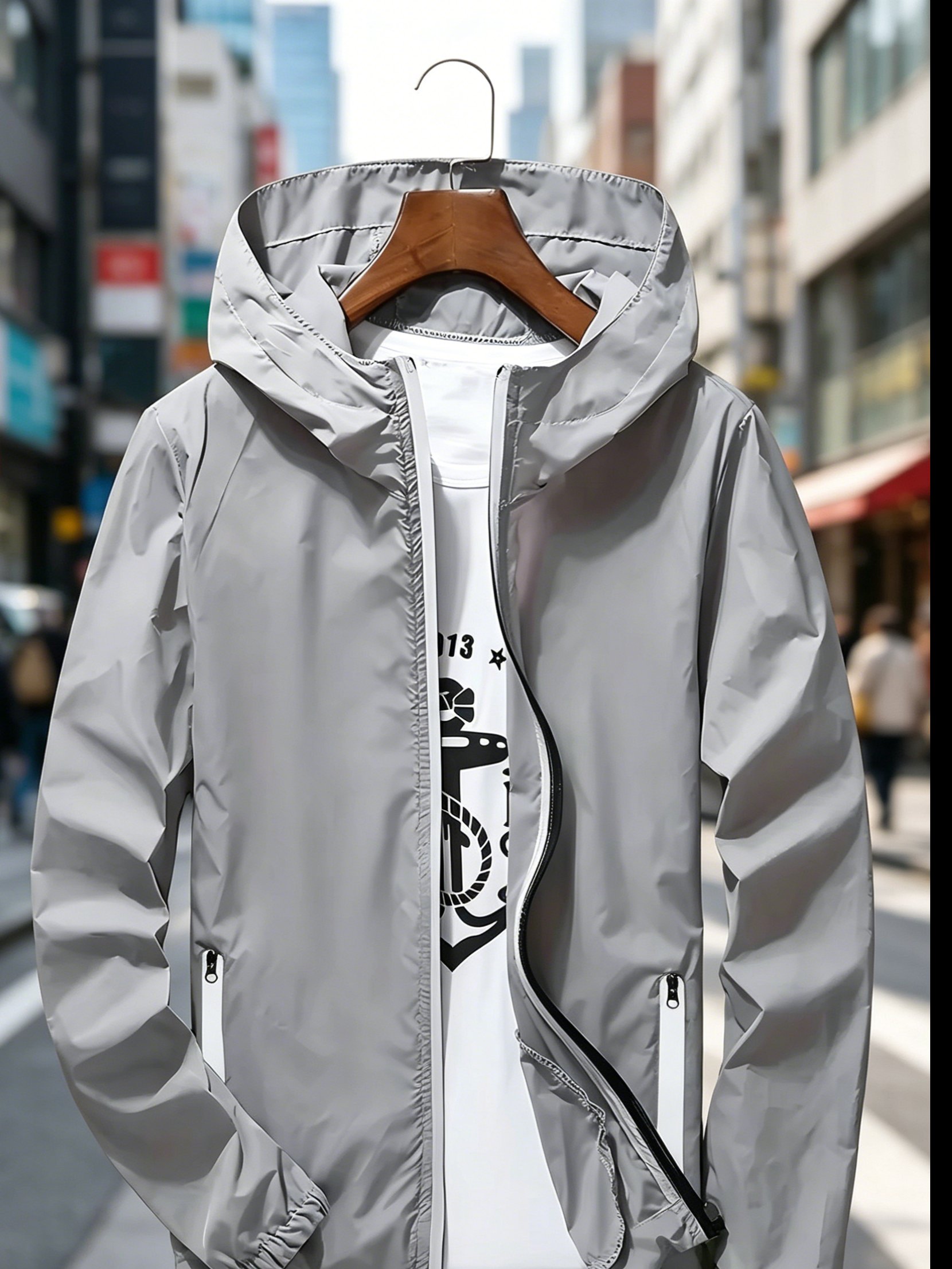 Men's Premium Lightweight Hood - Streetwear Zipper บทวิจารณ์และราคา